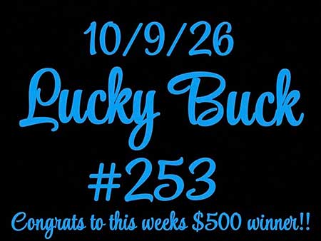 Lucky Buck win number.