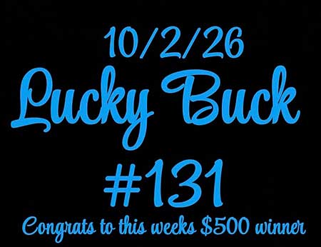 Lucky Buck win number.