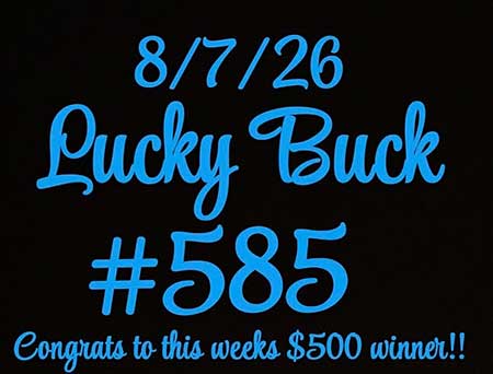Lucky Buck win number.