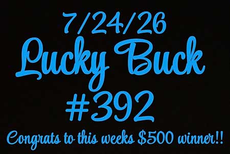 Lucky Buck win number.