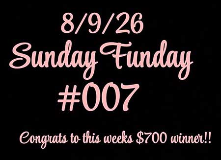 Sunday Funday win number.