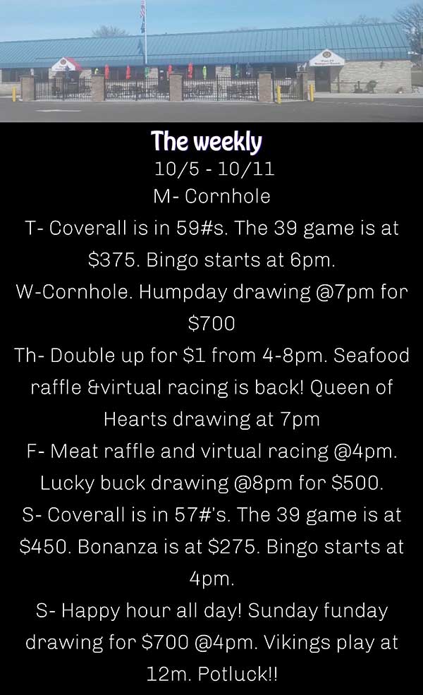 Weekly events fun in North Saint Paul MN October 5, 2026. Weekly Events fun in North Saint Paul MN.
