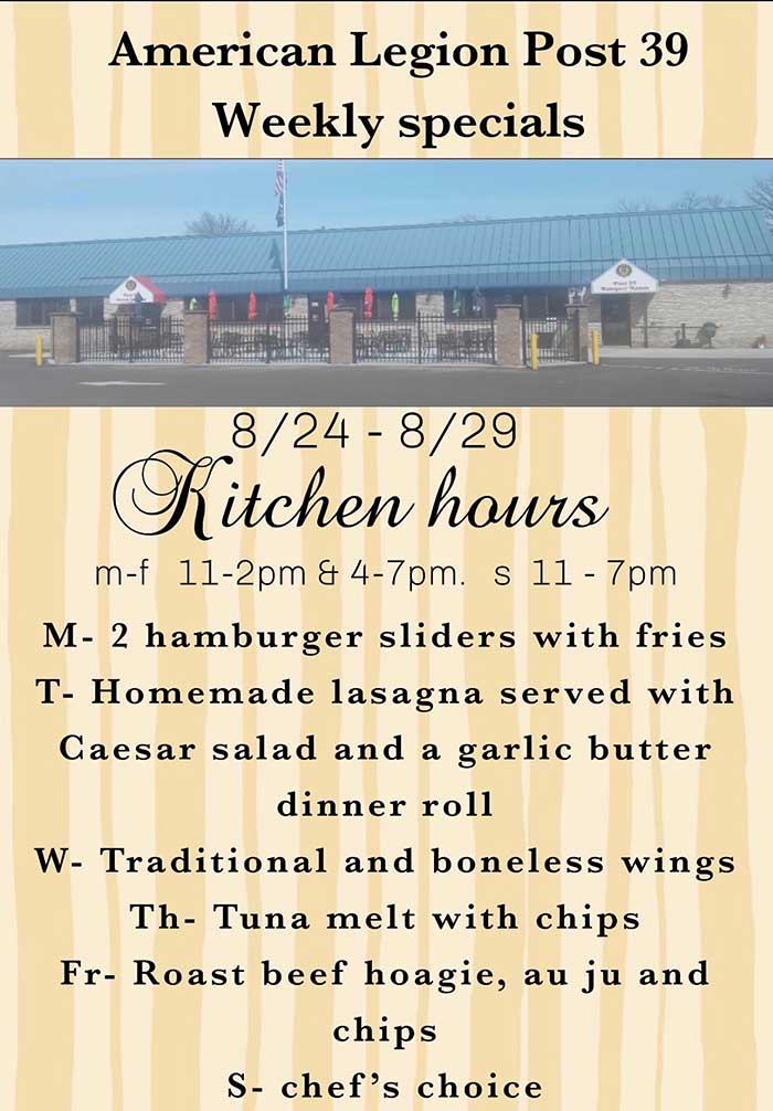 Weekly Kitchen Specials. Weekly Kitchen Specials.